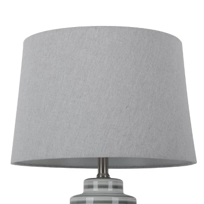 Large Linen Mod Drum Lampshade Gray - Threshold™: Slip Uno Fitter, No Assembly Required 4 Large Linen Mod Drum Lampshade Gray - Threshold™: Slip Uno Fitter, No Assembly Required - Image 2