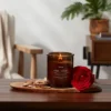 9oz Lidded Glass Jar Crackling Wooden Wick Rose And Cedar Candle - Threshold™ -Threshold™ GUEST c9d1b334 8c3d 48ba 89e8 1cac7ea1bf0b