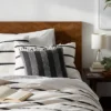 Square Modern Woven Stripe Decorative Throw Pillow Black - Threshold™ -Threshold™ GUEST cc28124f c207 40d4 9340 4a3b6e381e83