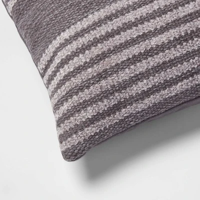 Lumbar Modern Stripe Decorative Throw Pillow Gray - Threshold™ 5 Lumbar Modern Stripe Decorative Throw Pillow Gray - Threshold™ - Image 3