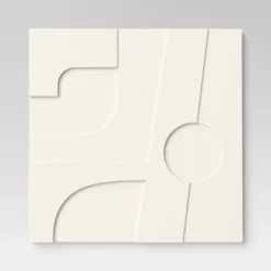 (Set Of 4) 12" X 12" 3D Decorative Graphic Tiles White - Threshold™ -Threshold™ GUEST d74db4f4 916a 401e 9c76 2a1f0b149efd