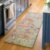 28"x84" Floral Memory Foam Runner Rug Sage Green - Threshold™