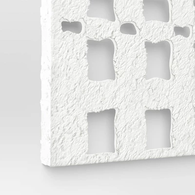 30" X 22" Metal And Paper Pulp Geometric Wall Sculpture Off-White - Threshold™ 5 30" X 22" Metal And Paper Pulp Geometric Wall Sculpture Off-White - Threshold™ - Image 3