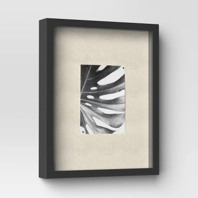 11"x14" Shadow Box Frame Black - Threshold™: Modern Wall-Mounted MDF Display Case, Sawtooth Back 4 11"x14" Shadow Box Frame Black - Threshold™: Modern Wall-Mounted MDF Display Case, Sawtooth Back - Image 2