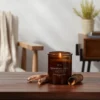 9oz Lidded Amber Glass Jar Crackling Wooden Wick Sandalwood And Smoke Candle - Threshold™ -Threshold™ GUEST e5f76fa4 d7bf 43bc a457 7d37137c20a8