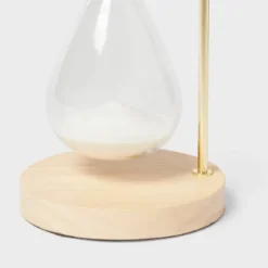 Decorative Hourglass With Rubber Wood Stand Natural Wood - Threshold™: Indoor Sand Timer Decorative Object -Threshold™ GUEST e691b5e3 4729 4b85 99f6 b76b29ca2d96