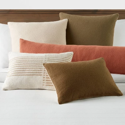 Oblong Boucle Color Blocked Decorative Throw Pillow - Threshold™ 3 Oblong Boucle Color Blocked Decorative Throw Pillow - Threshold™