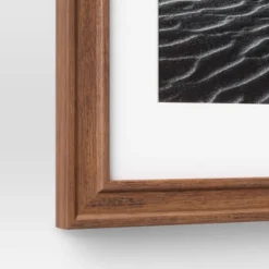 Wood Matted Wall Frame Midtone Woodgrain - Threshold™ -Threshold™ GUEST ea4dc0e7 34f6 44b1 a2f8 b444f2ee2d11