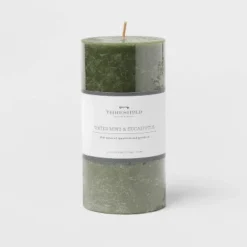 Pillar Candle Water Mint & Eucalyptus Green - Threshold™ -Threshold™ GUEST eb62ccc5 3893 4d1a adca 151ee7e678f3
