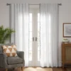 1pc 54"x84" Light Filtering Stitched Edge Curtain Panel Cream - Threshold™ -Threshold™ GUEST ede65d06 2516 4128 9981 c8cd87549ce3