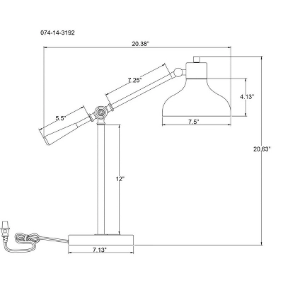 Crosby Schoolhouse Desk Lamp Black - Threshold 6 Crosby Schoolhouse Desk Lamp Black - Threshold - Image 4