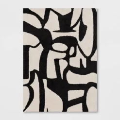 Abstract Inkblot Rug Black/White - Threshold™ -Threshold™ GUEST f515f58c 4fc4 473d 8b9e f1ee81b22a0b