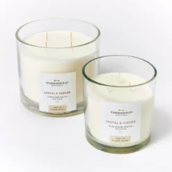 Clear Glass Santal & Ginger Candle White - Threshold™ Designed With Studio McGee -Threshold™ GUEST f8468f42 e11b 4265 be90 0b4528f7c8a3