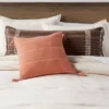 Square Textured Stripe Tassel Decorative Throw Pillow Terracotta - Threshold™ -Threshold™ GUEST f961d198 1066 43ea 9ee8 6ad38bcc48d1