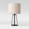 Medium Modern Industrial Assembled Table Lamp Black - Threshold™: UL Listed, Cotton-Linen Shade, Metal Body, No Bulb Included 1 Medium Modern Industrial Assembled Table Lamp Black - Threshold™: UL Listed, Cotton-Linen Shade, Metal Body, No Bulb Included -Threshold™ GUEST f9ea25e1 4f73 49f1 914f 0358557903cf