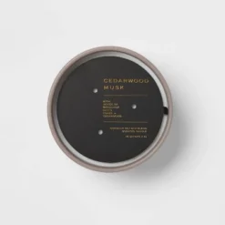 15oz Ceramic Jar 3-Wick Black Label Cedarwood Musk Candle - Threshold™ -Threshold™ GUEST fc8996de 3023 4a2d 9f4c 9e684ced1ffe