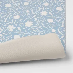 30" X 18" Floral Comfort Mat Blue - Threshold™ -Threshold™ GUEST ff17f1bd de29 42cd a7a2 387bf1ddee59
